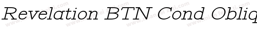 Revelation BTN Cond Oblique字体转换